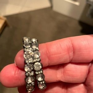 Stone hoop earrings. White House Bkack Market.